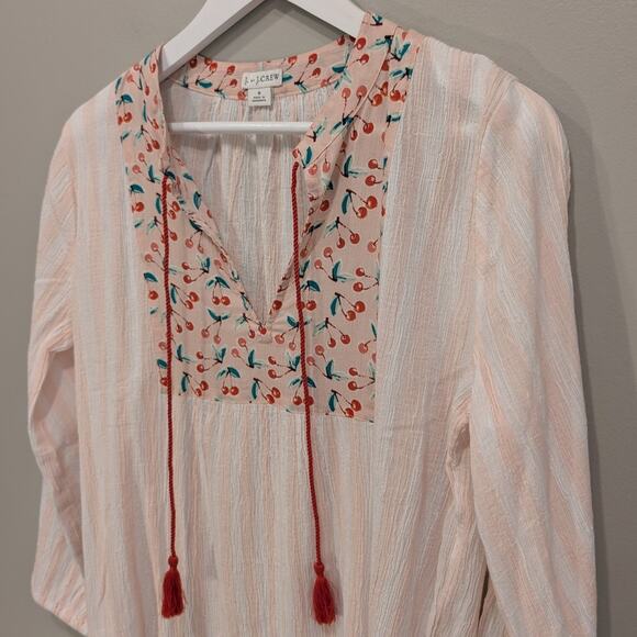 J. by J.Crew Tunic Coverup Mixed Print Pink Cherry Swim Beach Lounge - Size S - Picture 3 of 6